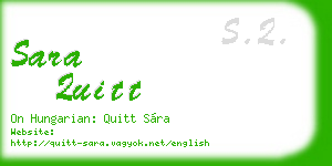 sara quitt business card