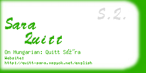 sara quitt business card